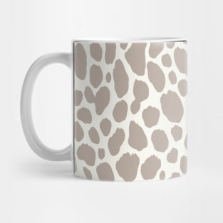 Boho Earthy Beige and White Animal Print Pattern Mug